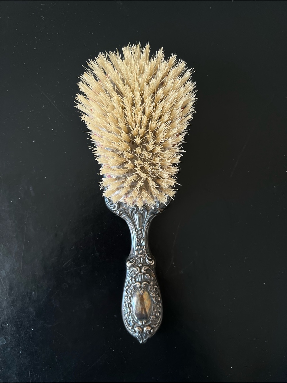 Antique Gorham Sterling Silver Hair Brush Buttercup Pattern 23 Repousse Floral - Picture 6 of 6